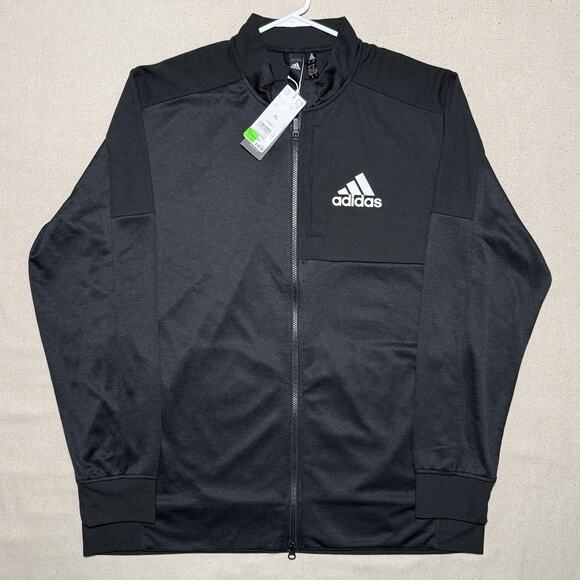 adidas Other - NWT Mens Adidas Team Issue Bomber Track Athletic Jacket Black Full Zip XL EH5830